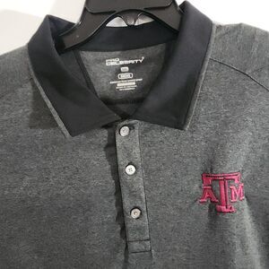 Texas A&M Aggies Polo Shirt Mens 3XL Dark Gray Short Sleeve College Football